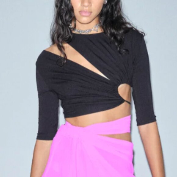 Sid Neigum Black Slash and Gathered top - Picture 6 of 6